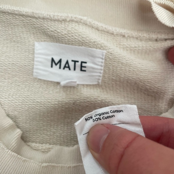 MATE the Label Organic Cotton Cropped Crew Neck - Picture 2 of 2